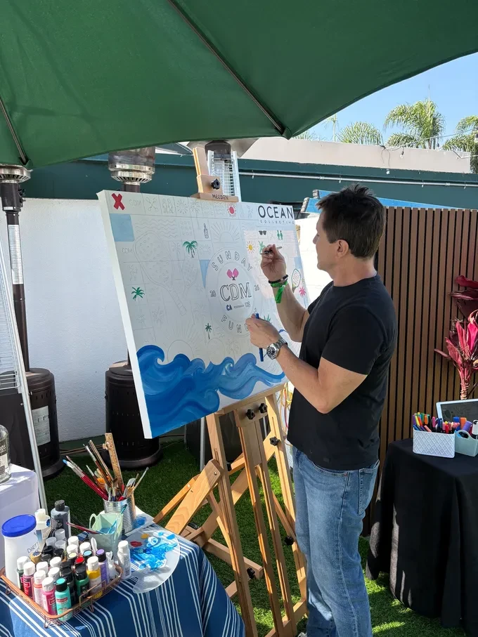 Shannon Paints live collaborative canvas event